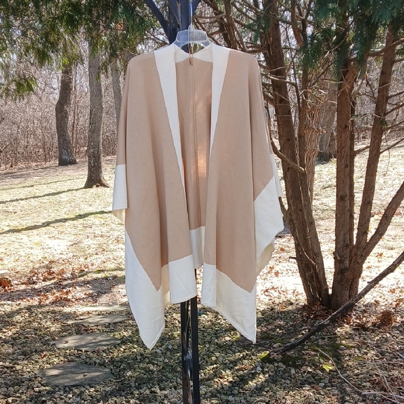 Source Unknown Sweaters - Open Front Poncho Wrap Shawl Cover Up. One Size